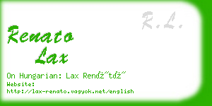 renato lax business card